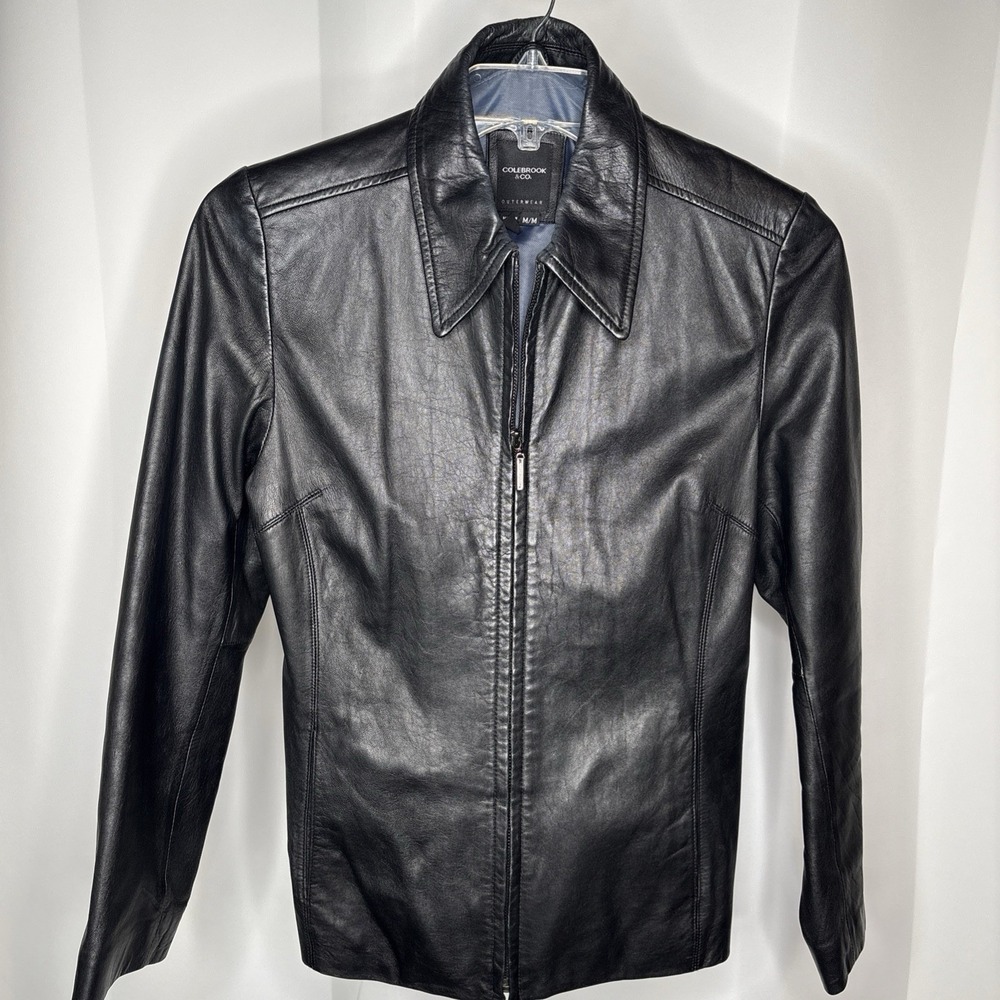ColeBrook & Co. Outerwear Black 100% Leather Women's Jacket Large